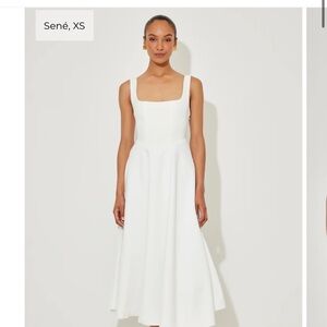 The Ultimate Muse High Waist Square Neck Midi Dress